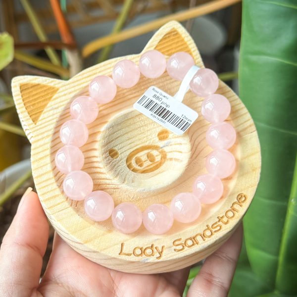 Rose Quartz Bracelet 12mm - Image 3