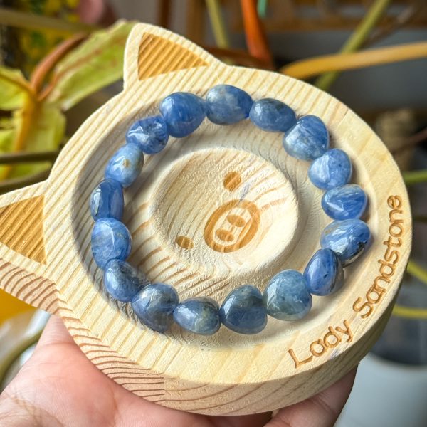 Blue Kyanite Heart Beads 13mm