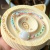 Jadeite Flower Charm Handwoven Bracelet