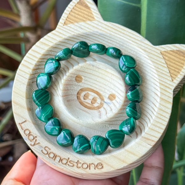 Heart Beads Malachite 11mm - Image 2