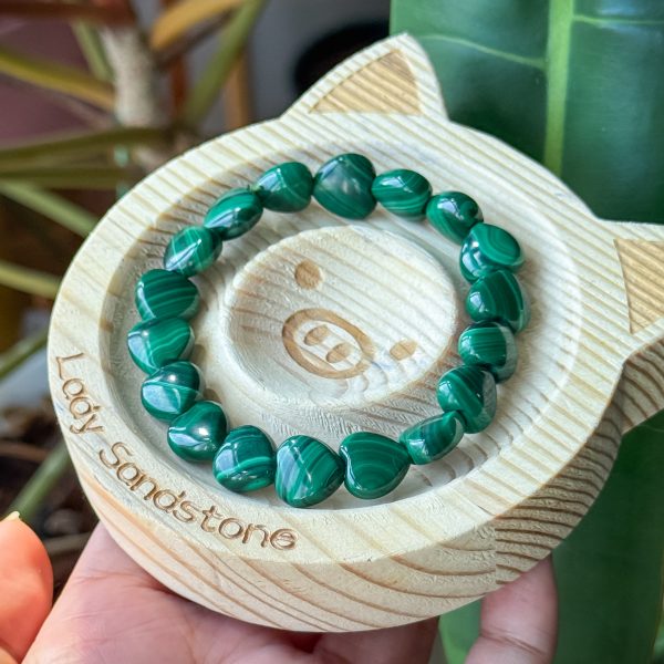 Heart Beads Malachite 11mm - Image 3