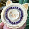 Faceted Amethyst Bracelet 7mm - Image 2