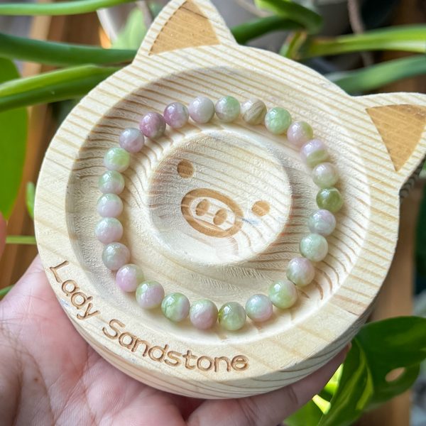 Light Watermelon Tourmaline Bracelet 7mm - Image 4