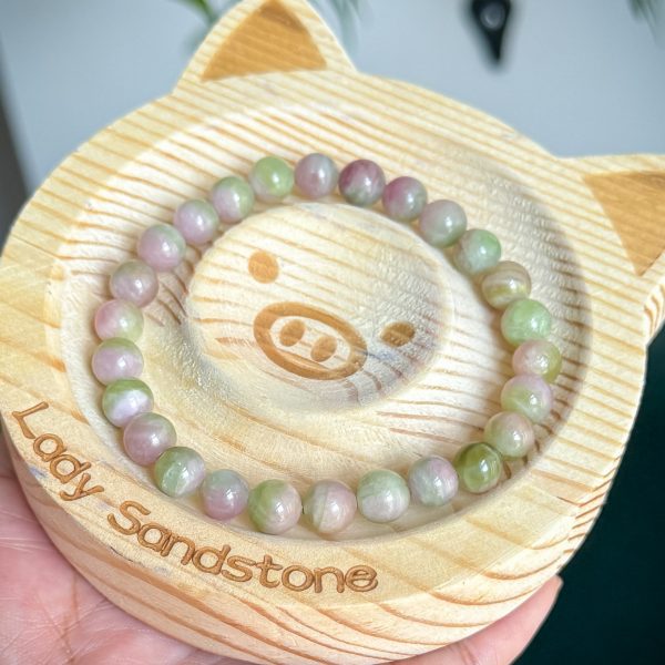 Light Watermelon Tourmaline Bracelet 7mm - Image 5