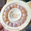 Flower (Sakura) Agate Bracelet 10.5mm
