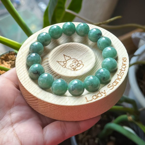 Apple Green Jadeite bracelet 12.5mm - Image 2