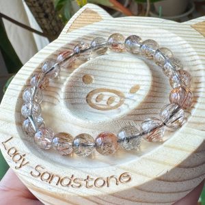 Black, Copper Rutilated Quartz 8.5mm