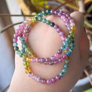 Rainbow Tourmaline 3-laps 5mm