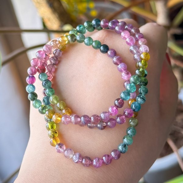 Rainbow Tourmaline 3-laps 5mm
