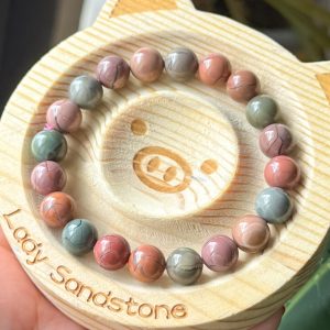 Dark Multicolour Alashan Agate Bracelet 9.4mm