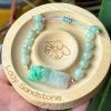 Jadeite Rose Carving Handwoven Bracelet - Image 3