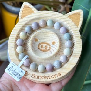 Light Multicolour Alashan Agate Bracelet 10mm