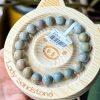 Blue Yellow Alashan Agate Bracelet 10mm