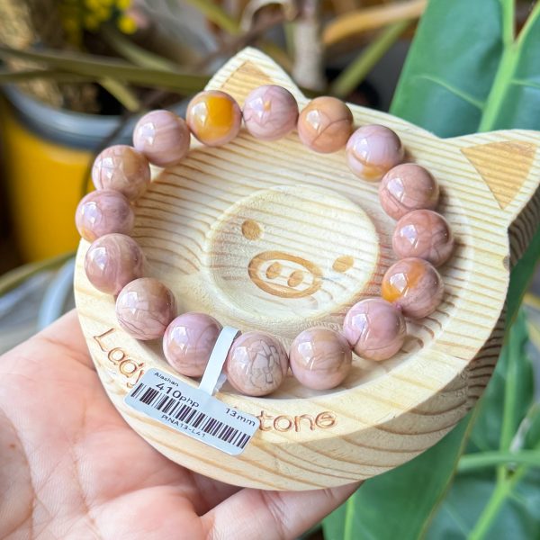 Pink Mango Alashan Agate Bracelet 13mm
