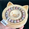 Pastel Multicolour with Caramel Patterns Alashan Agate bracelet 10mm - Image 3