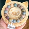 Multicolour Cracked Pattern Alashan Agate Bracelet 12.4mm - Image 2