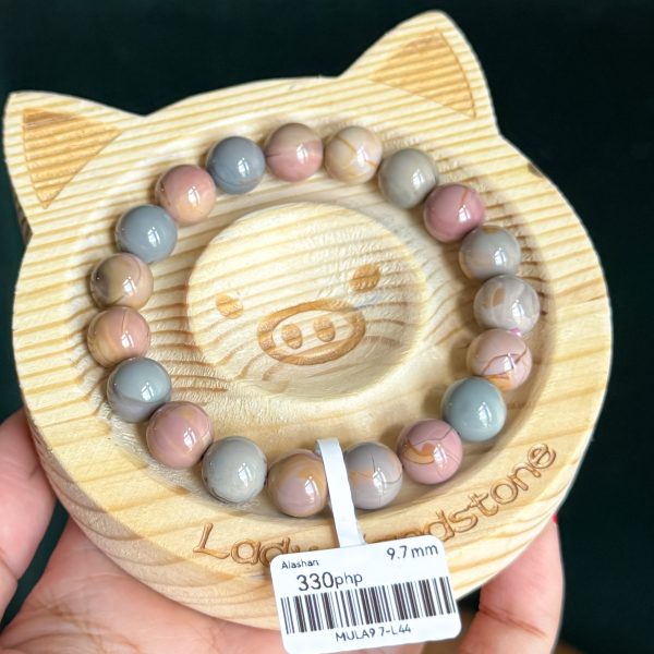 Multicolour with Caramel Alashan Agate Bracelet - Image 5