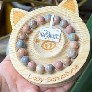 Multicolour with Caramel Alashan Agate Bracelet