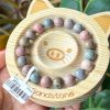 Dark Multicolour Oil Painting Alashan Agate Bracelet - Image 5