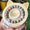Dark Multicolour Oil Painting Alashan Agate Bracelet - Image 4