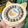 Dark Multicolour Oil Painting Alashan Agate Bracelet - Image 3
