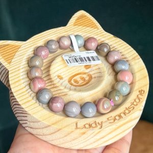 Dark Multicolour Oil Painting Alashan Agate Bracelet