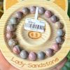 Dark Multicolour Oil Painting Alashan Agate Bracelet - Image 3