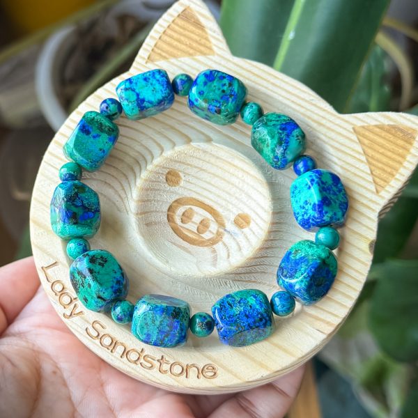Azurite Cube Bracelet 11mm - Image 2