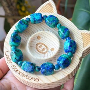 Azurite Cube Bracelet 11mm