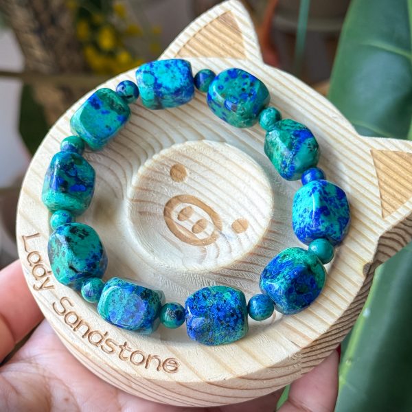 Azurite Cube Bracelet 11mm