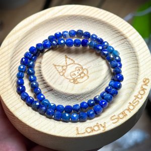 Lapis Lazuli Faceted Cube 4.5mm