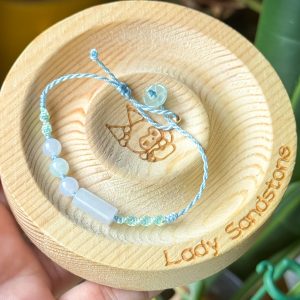 Handwoven Jadeite bracelet blue