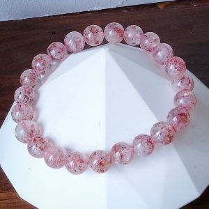 HQ Clear Strawberry Quartz 8mm