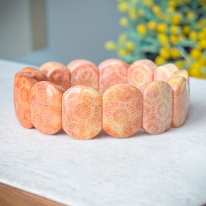 HQ Coral Jade Soft Bangle Peach and Yellow