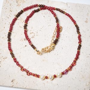 Pearl Street: Burgundy Brook Boulevard Necklace