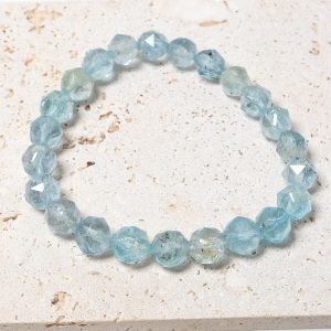 Blue Topaz Faceted Bracelet 8.2mm