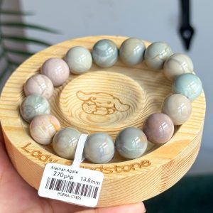 Pastel Oil Painting Alashan Agate 13.8mm