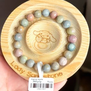 Light Polychrome Alashan Agate 9mm