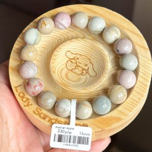 Light Multicolour Alashan Agate 12mm