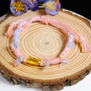 Cloud Kitty: Handwoven Cat Charm Bracelet