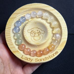 Rainbow Rabbit Hair Quartz Bracelet 10mm