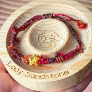 Horse charm handwoven bracelet