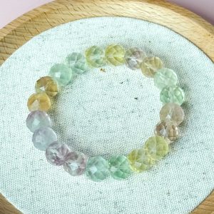 Faceted Fluorite Bracelet 11mm