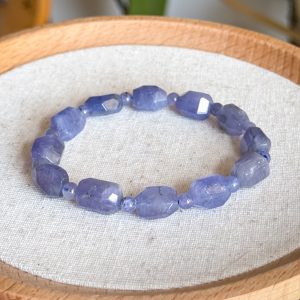 Faceted Freeform Tanzanite Bracelet
