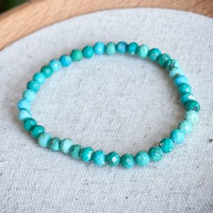 Faceted Hubei Turquoise 5mm Bracelet