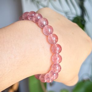 Strawberry Quartz 9mm Bracelet
