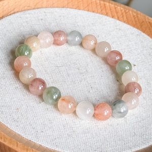 Colorful Rabbit Hair Quartz Bracelet 9mm