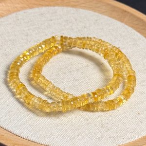 Citrine Faceted Abacus Bracelet 6mm