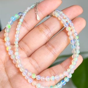 White Opal 3-6mm Necklace