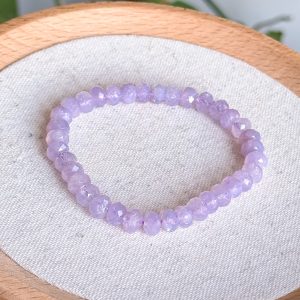 Lavender Amethyst Faceted Rondelles 7mm